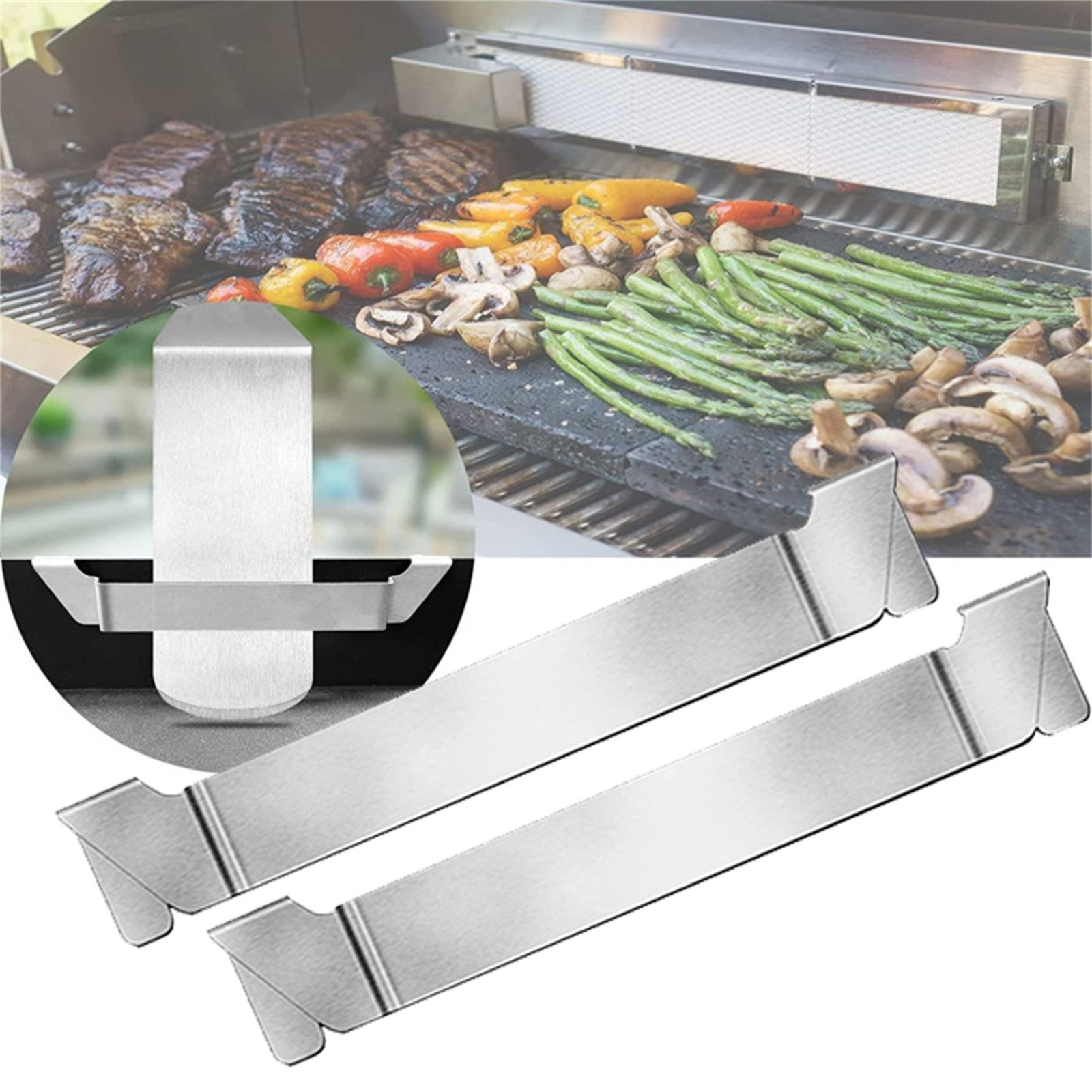 Camping Cooking Flat Top - شواية شواء من الفولاذ وحامل ملعقة