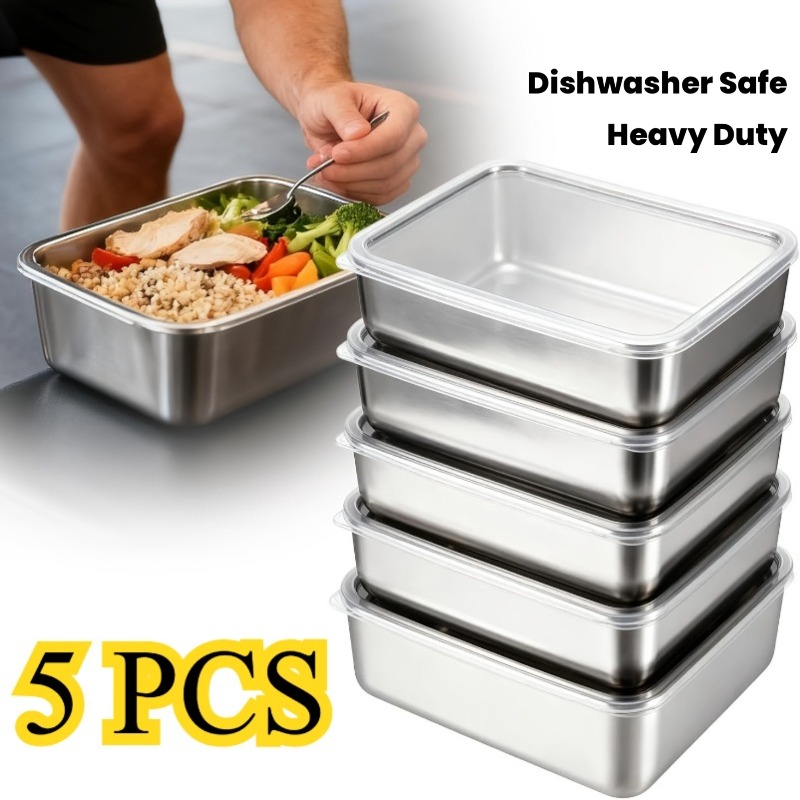 Camping Cooking Organizer - مجموعة من 5 حاويات طعام من