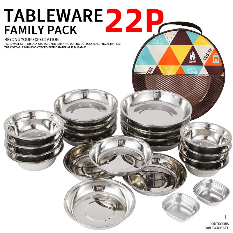 Camping Cooking Dining Set - طقم أطباق طهي محمول جديد للتخييم