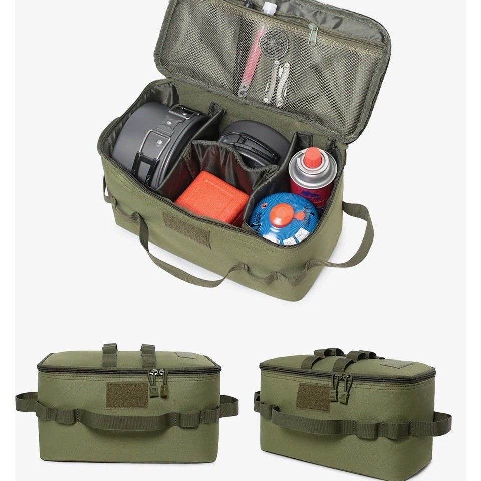 التخييم خزان الغاز حقيبة التخز - مراجعة Camping Cooking Organizer وسعره