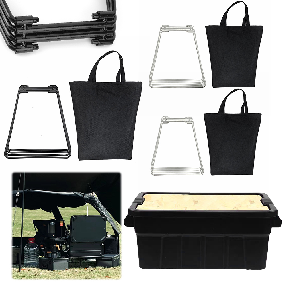 حامل معدني قابل للطي للتخييم،  - مراجعة Camping Cooking Organizer وسعره
