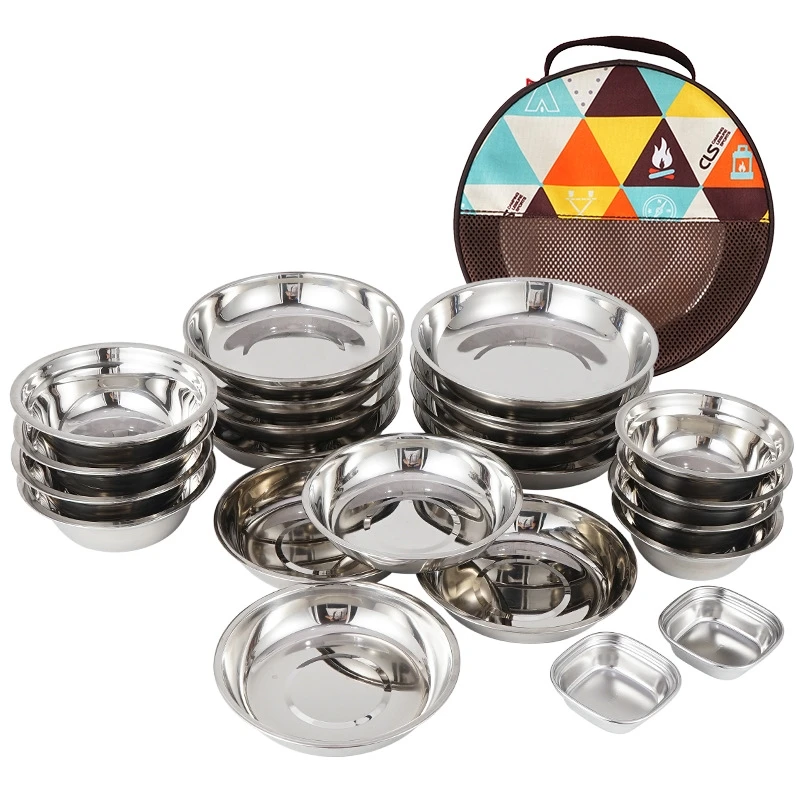 طقم أطباق طعام محمولة لطهي الم - مراجعة Camping Cooking Dining Set وسعره