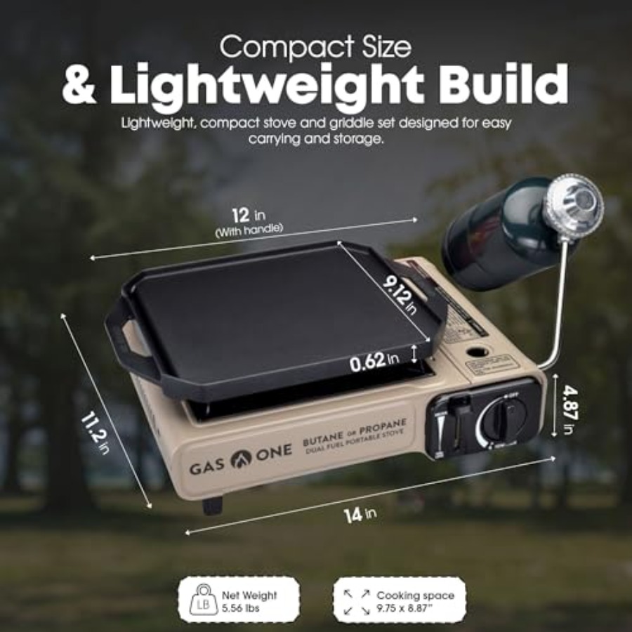 شواية غاز مسطحة من جاس ون طراز - مراجعة Camping Cooking Flat Top وسعره
