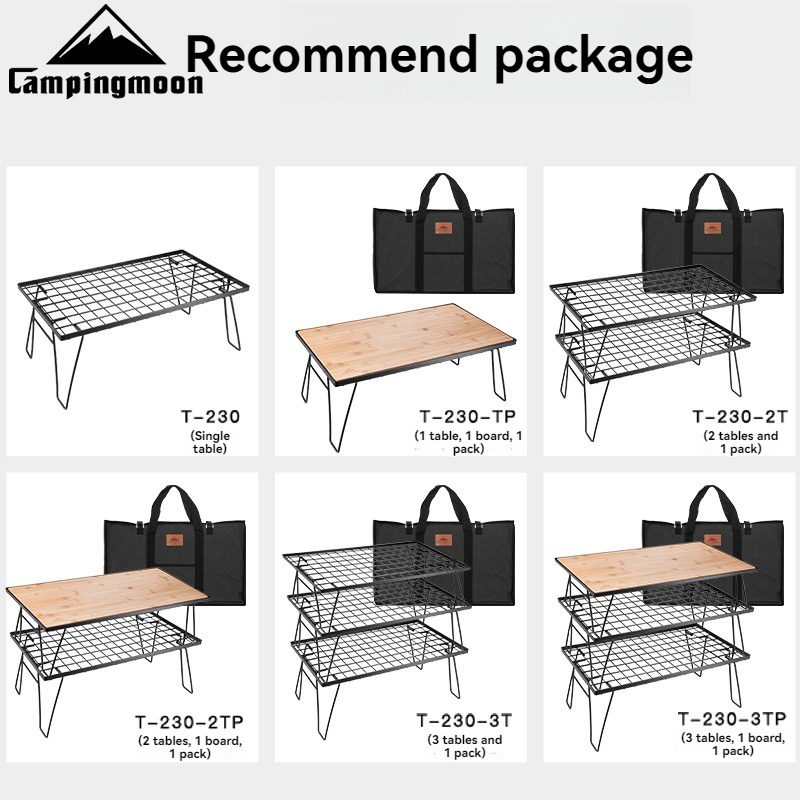CAMPINGMOON T230: رف تخزين متع - مراجعة Camping Cooking Table وسعره