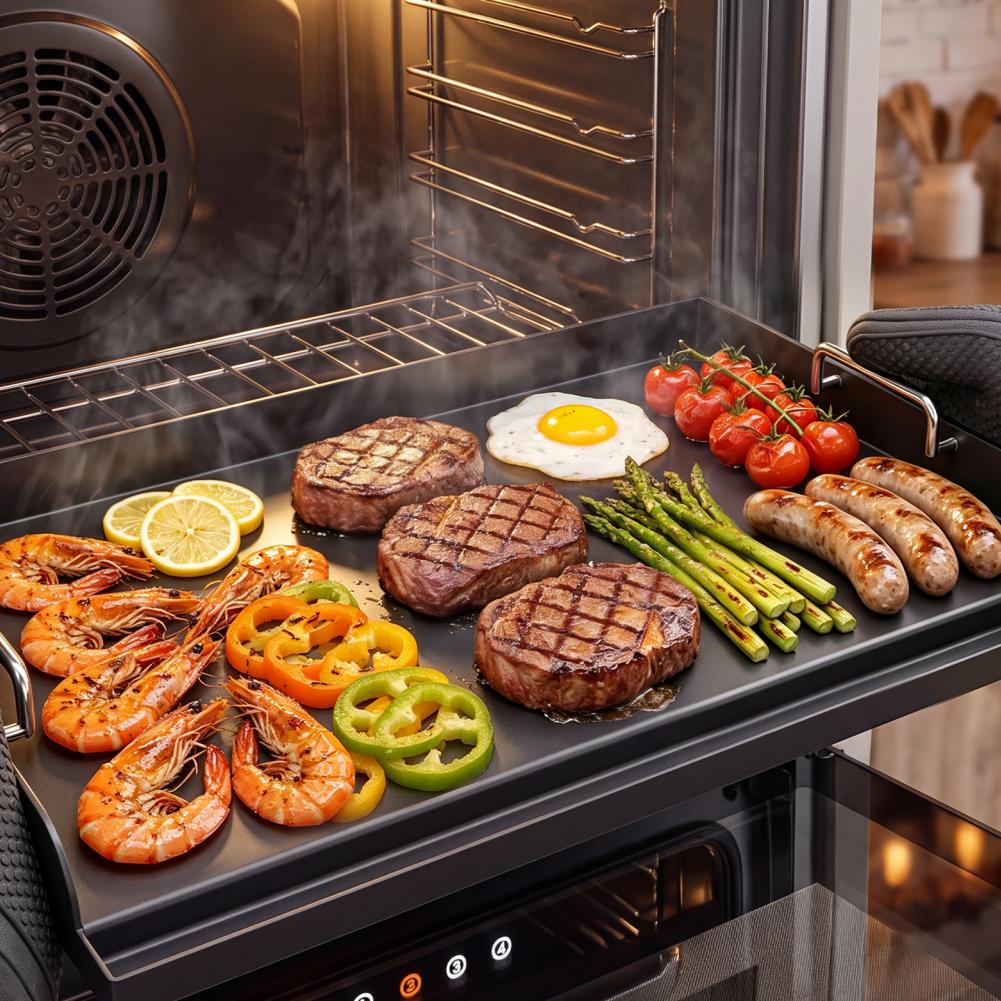 مقلاة حديدية غير لاصقة سميكة م - مراجعة Camping Cooking Flat Top وسعره