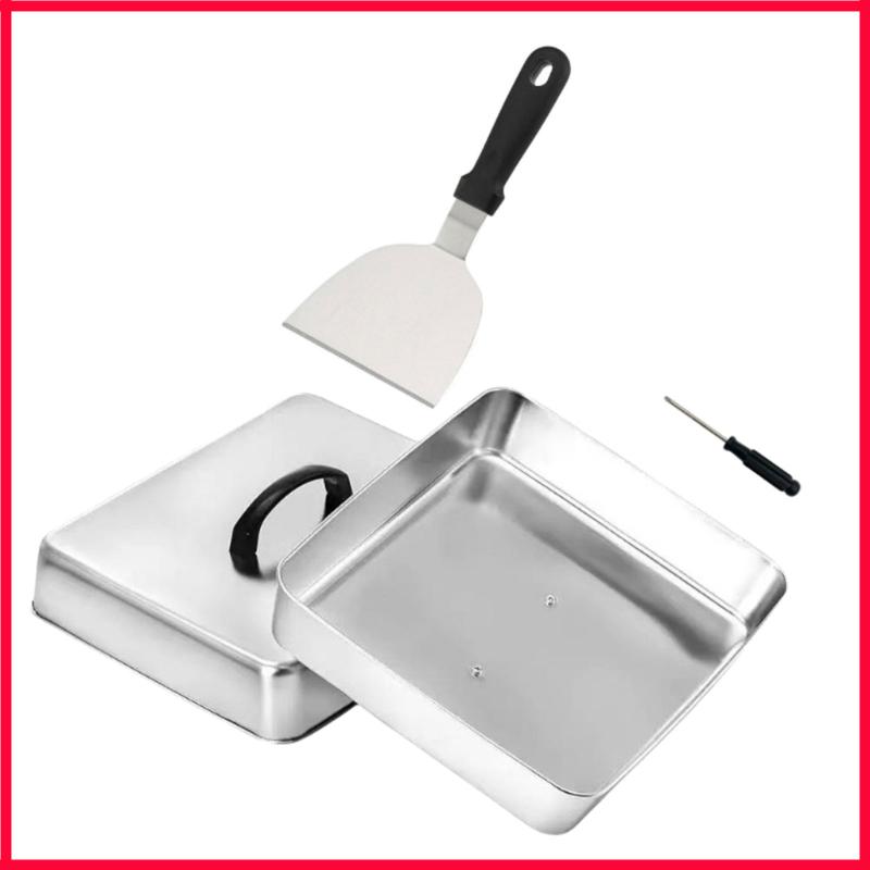 غطاء مربع XX9B بمقبض علوي للإذ - مراجعة Camping Cooking Flat Top وسعره