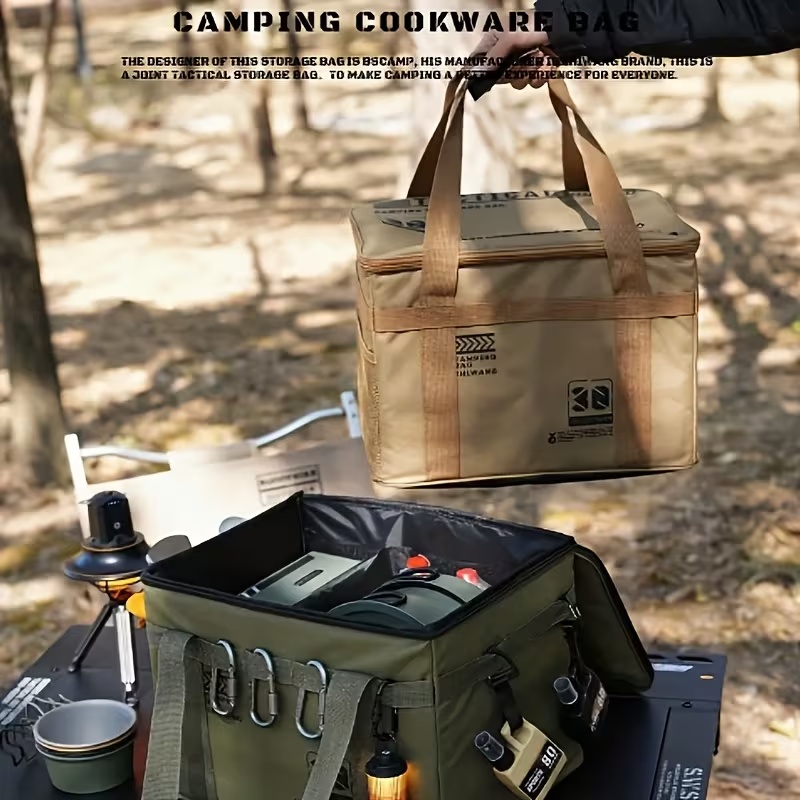 حقيبة تنظيم أدوات التخييم متين - مراجعة Camping Cooking Organizer وسعره