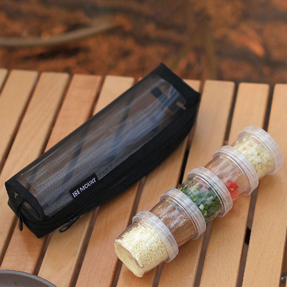 حقيبة تخزين توابل التخييم مع 5 - مراجعة Camping Cooking Container وسعره