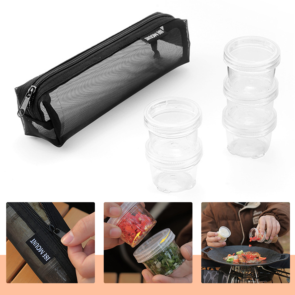 حقيبة تخزين توابل التخييم مع 5 - مراجعة Camping Cooking Container وسعره