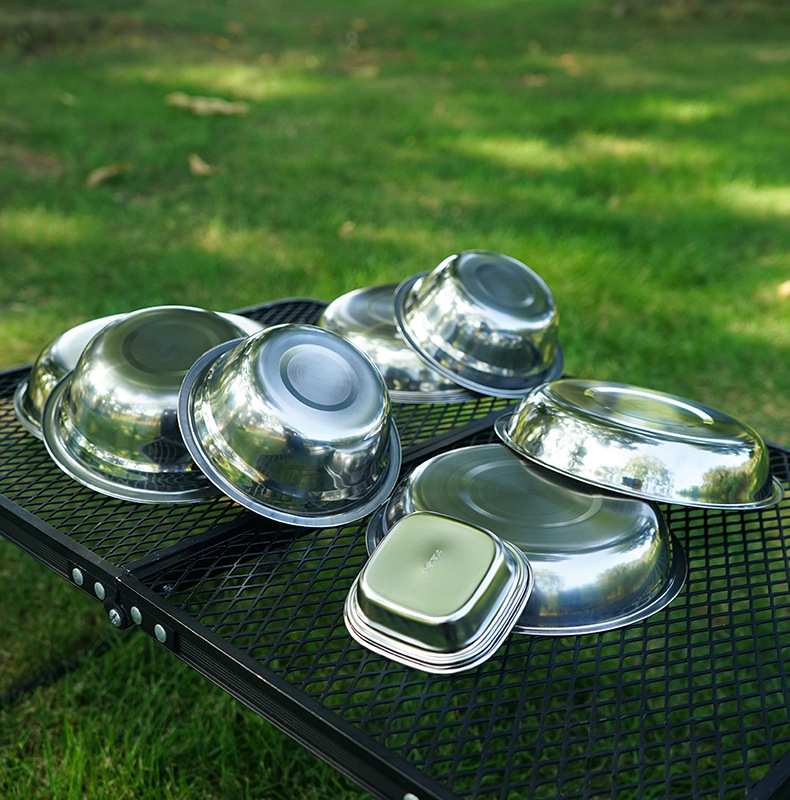 طقم أطباق طعام محمول ، أدوات م - مراجعة Camping Cooking Dining Set وسعره