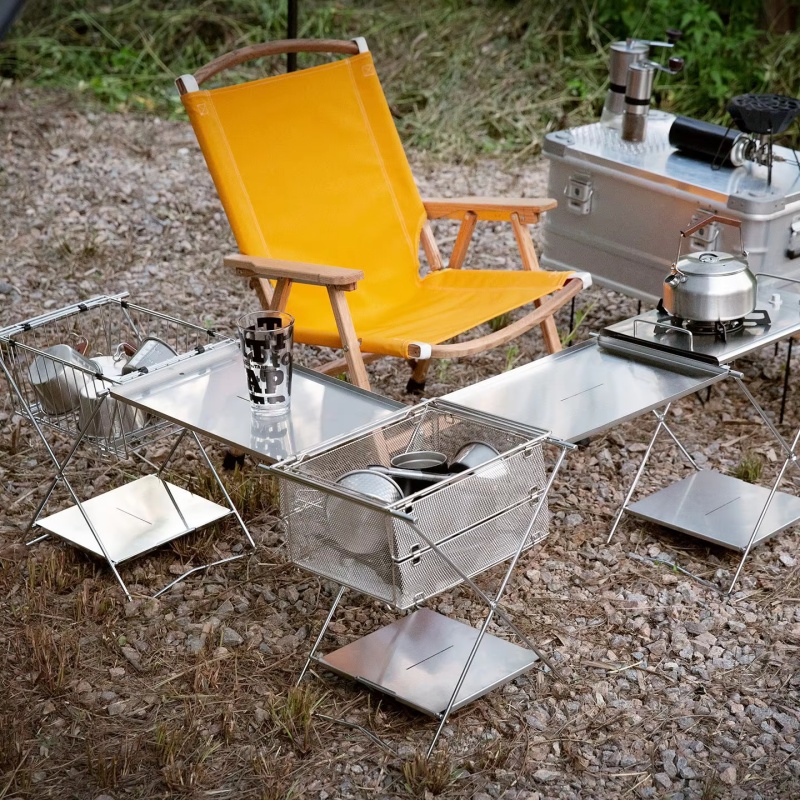 طاولة قابلة للطي من الفولاذ ال - مراجعة Camping Cooking Table وسعره
